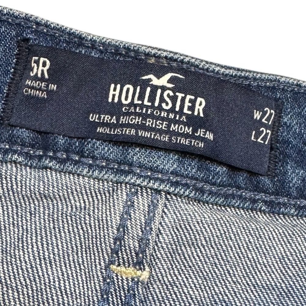 Hollister Patchwork Multitone Ultra High Rise Mom… - image 3